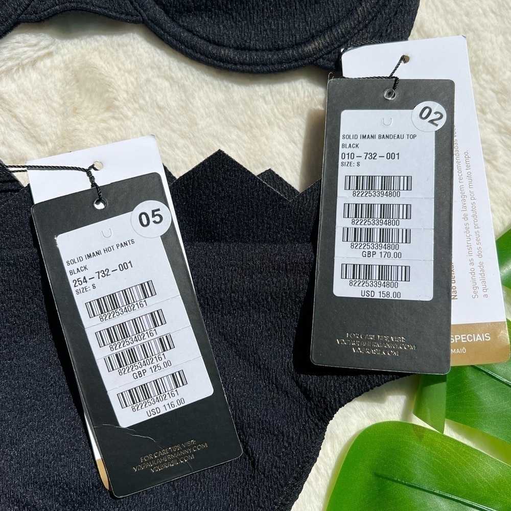VIX Black Firenze Imani Bandeau and High Waisted Hot Pants Bikini Set - Picture 10 of 13